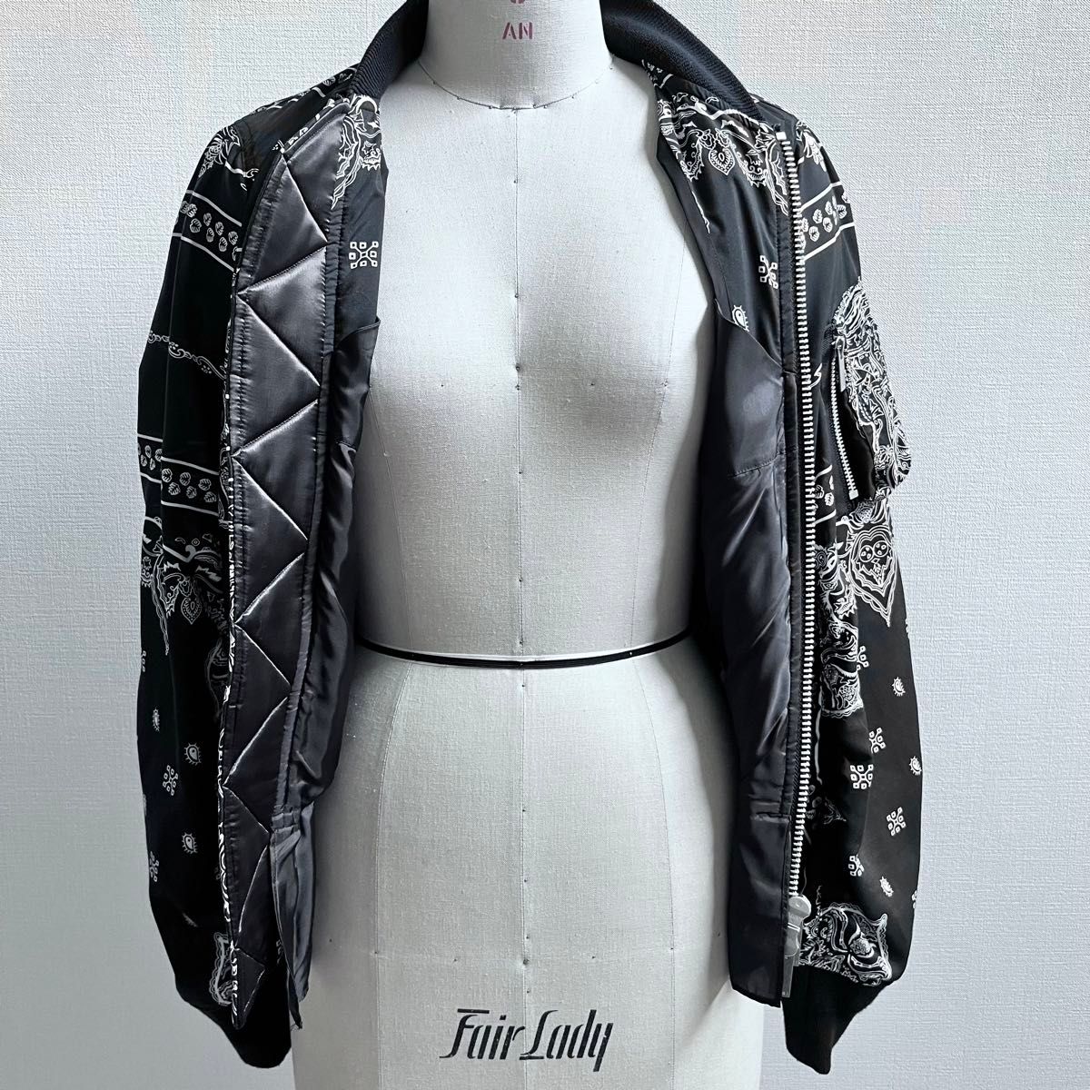 sacai サカイ ペイズリー柄ブルゾン 2019ss MA-1 ボンバージャケット