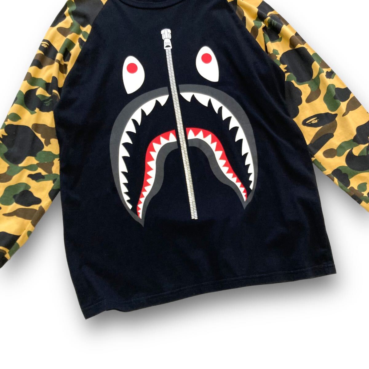 A Bathing Ape】アベイシングエイプ シャークタイガー 迷彩ロンT