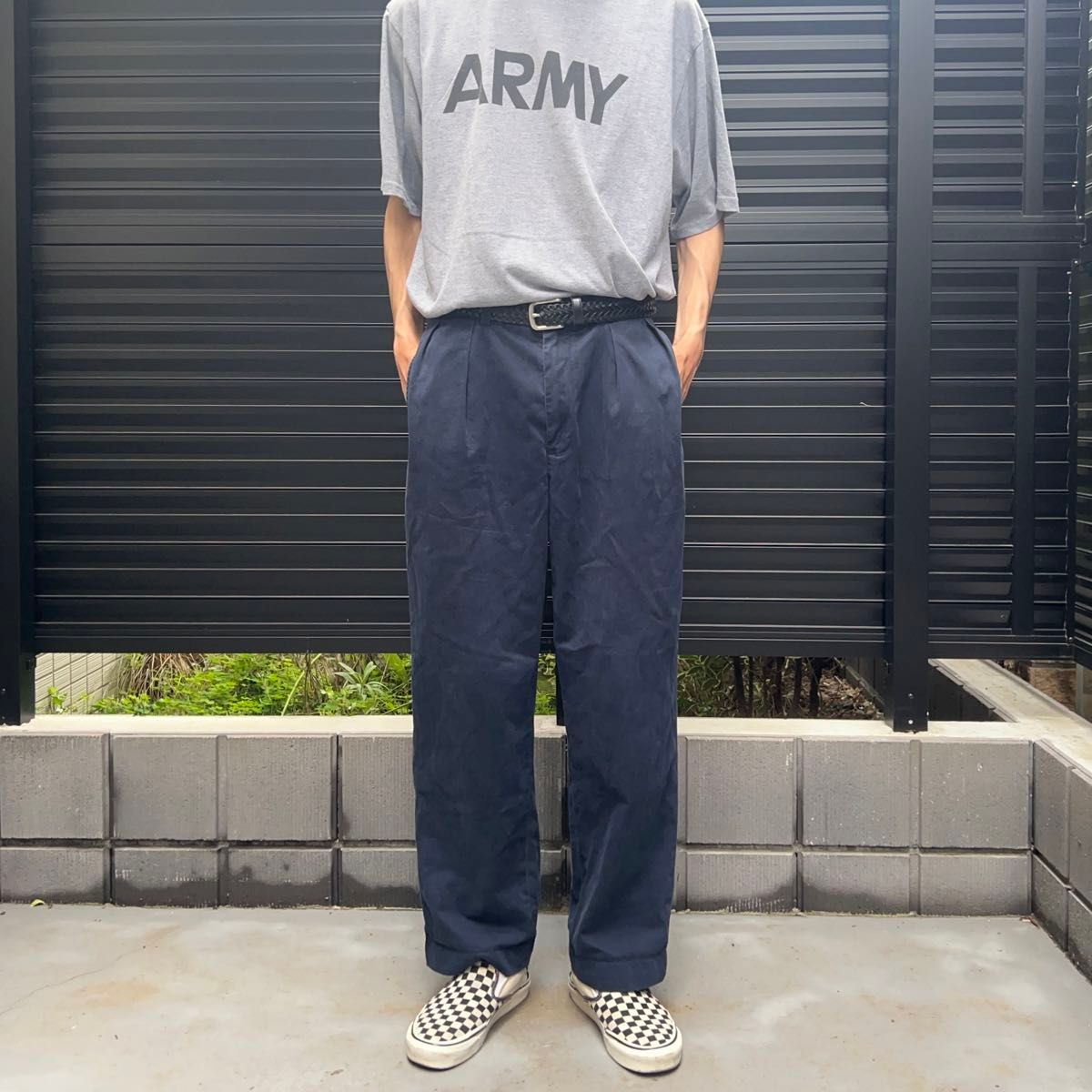 90s ポロチノ ラルフローレン ANDREW PANT ネイビー 2タック