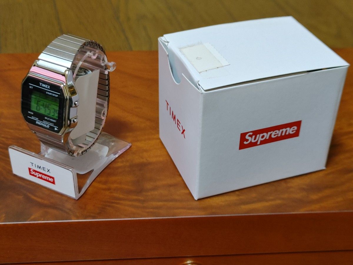 Supreme×Timex 19AW Silver デジタル腕時計 シュプリーム タイメックス