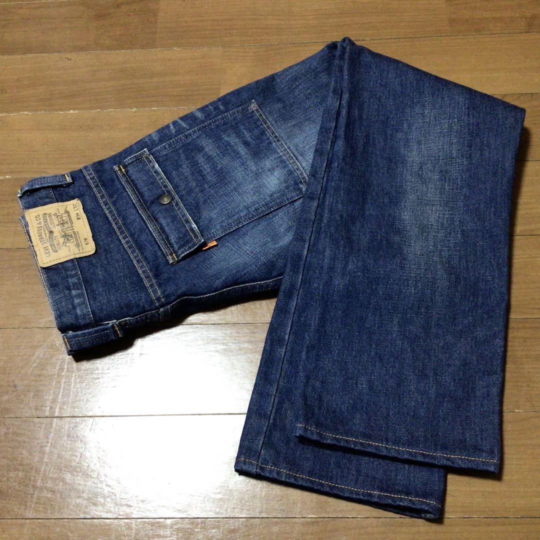 リーバイス676 ブッシュパンツ W34 股下74cm 裾チェーン オレンジタブ