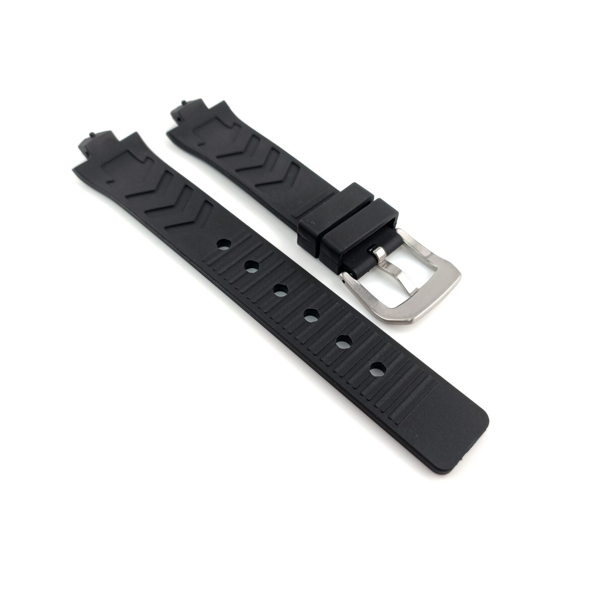 21mm 腕時計 社外品 シリコン ラバーベルト ブラック 黒 尾錠タイプ