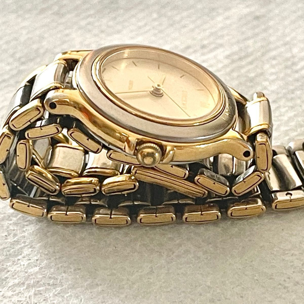 稼働 良品 SEIKO LUCENT レディース腕時計 コンビ クォーツ ラウンド