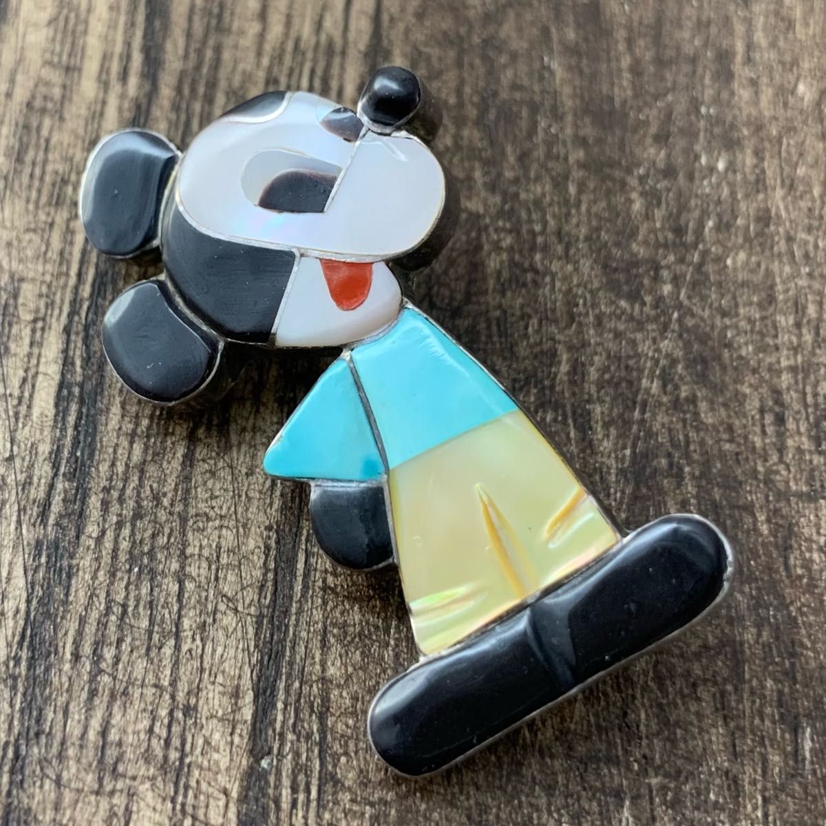 希少 Zuni ズニ族 ミッキーマウス Mickey インディアンジュエリー