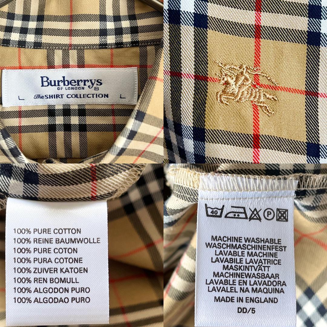 美品 L Burberrys OF LONDON the shirt collection バーバリー ノバ