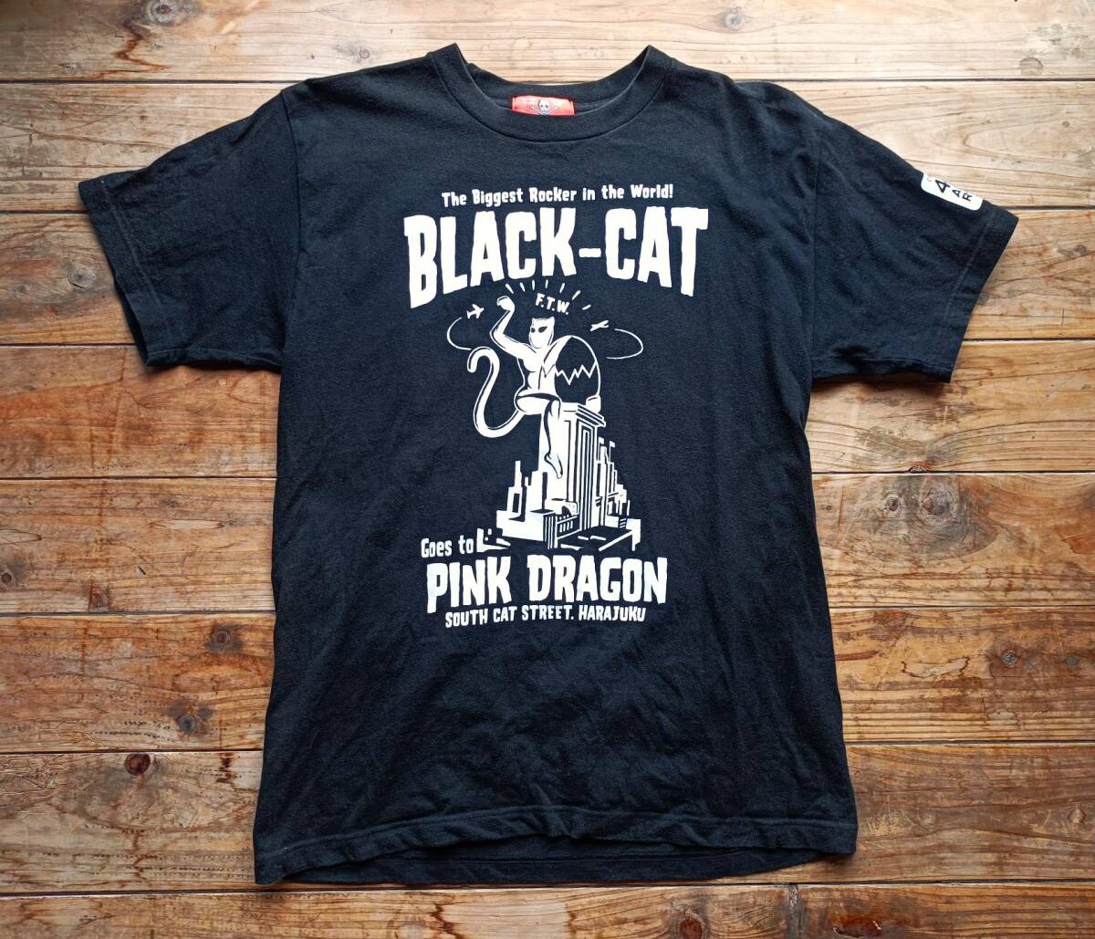 送料無料 クリームソーダ CREAM SODA 40周年 ブラックキャッツTシャツ
