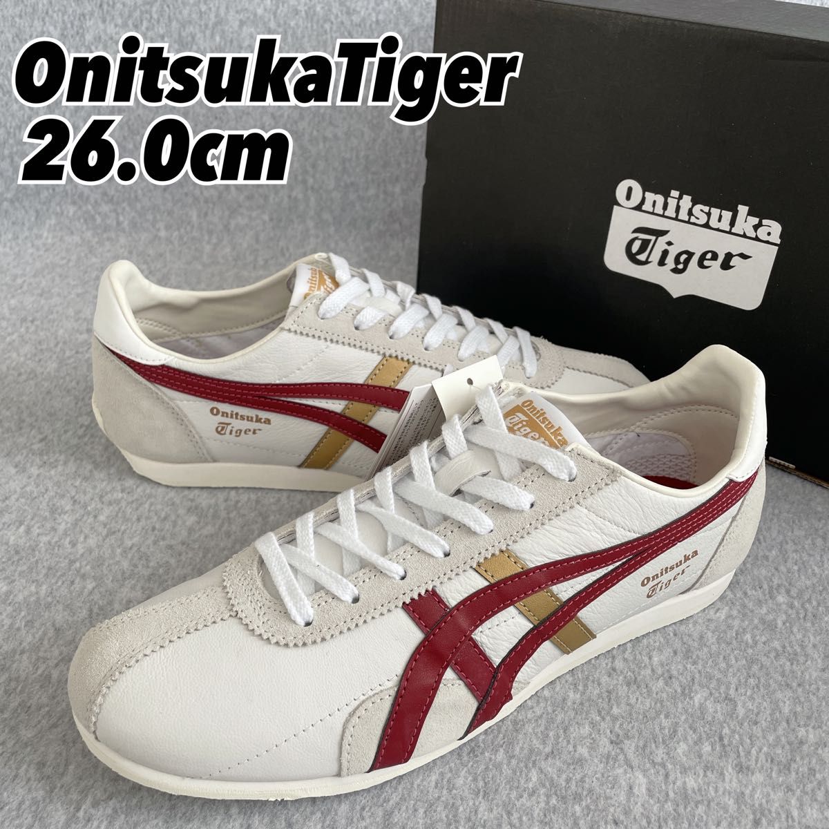 0201新品【オニツカタイガー】ランスパーク 26cm ホワイト×レッド