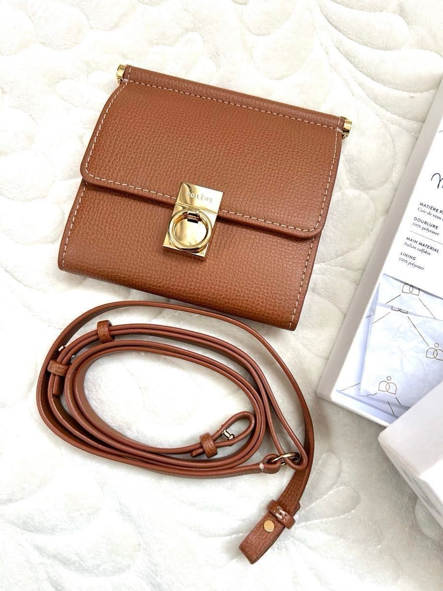 正規品極美品 Polene ポレーヌ ウォレットショルダー クロスボディ