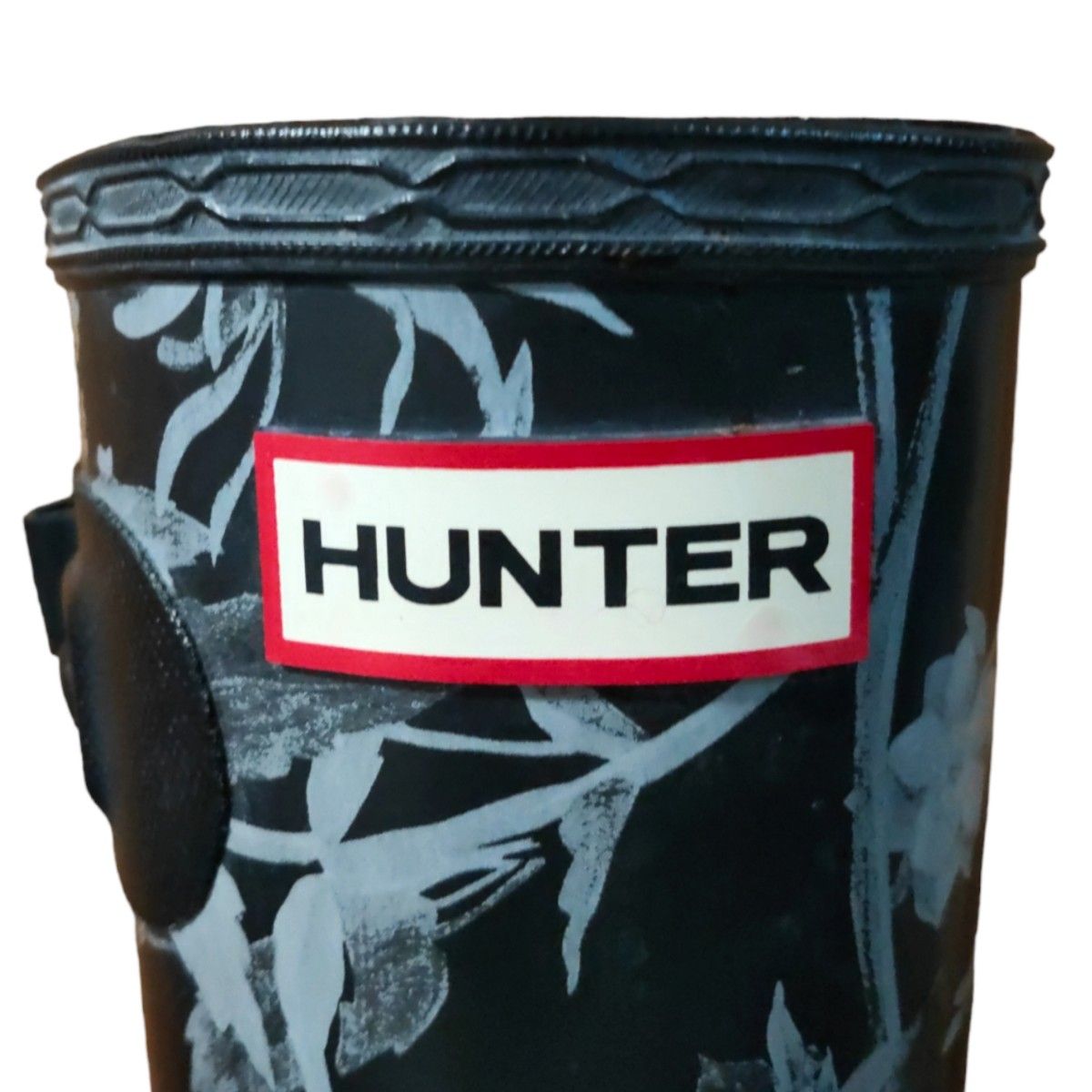 希少 HUNTER ハンター RHS コラボ 花柄 レインブーツ 長靴 美品 24 5