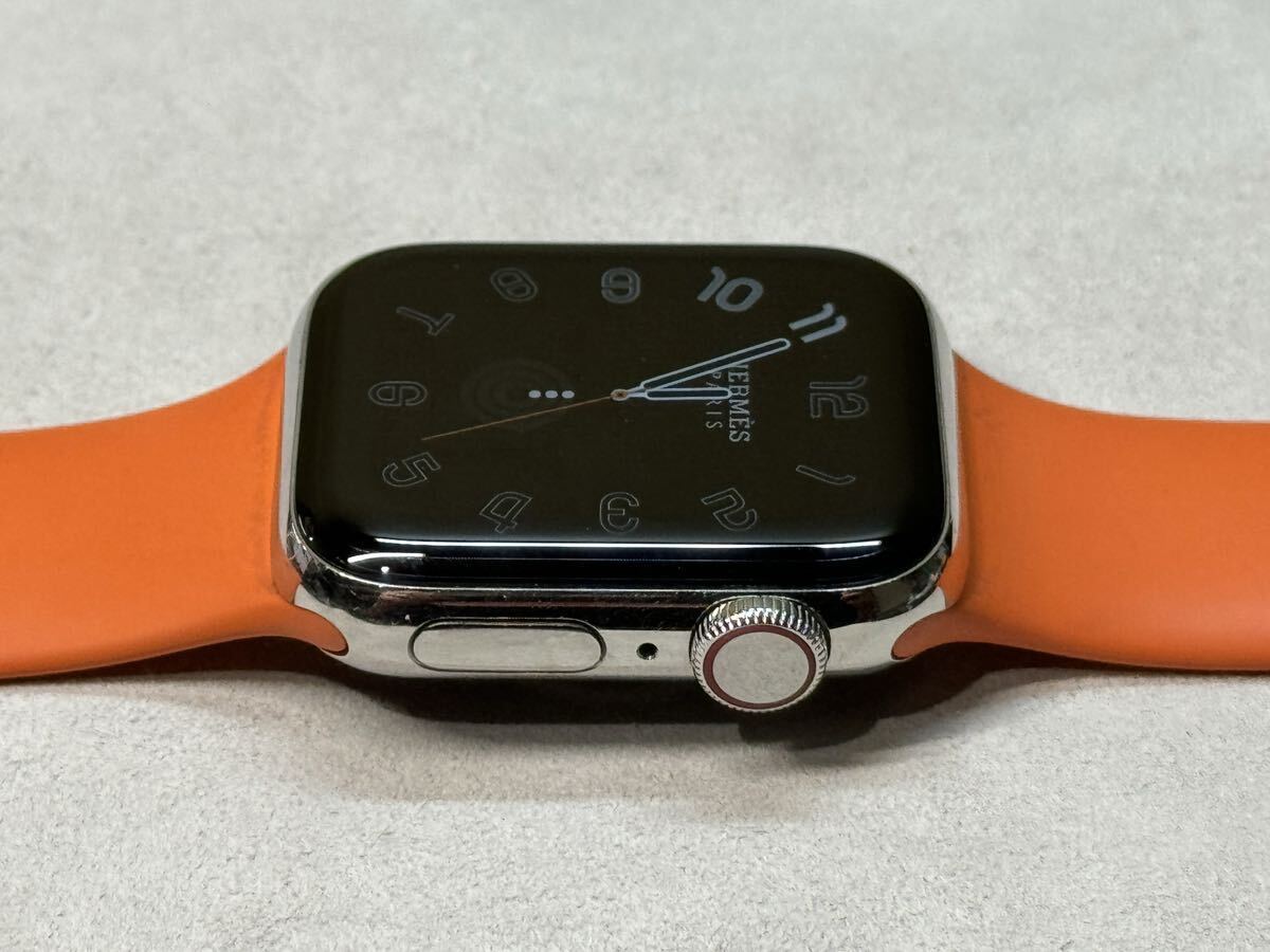 即決 Apple watch エルメス オレンジバンド シリーズ5 アップル