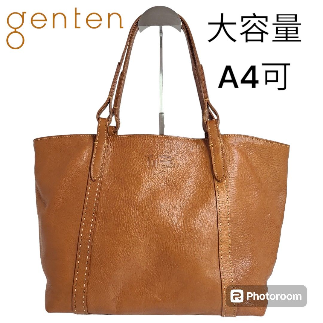 genten ゲンテン 人気工具マーク レザー 本革 大容量 トートバッグ