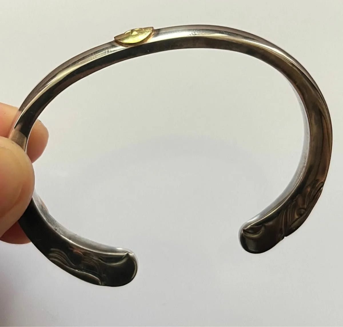 ゴローズ 顔バングル メタル付き goro's 顔ブレス 18k SV シルバー