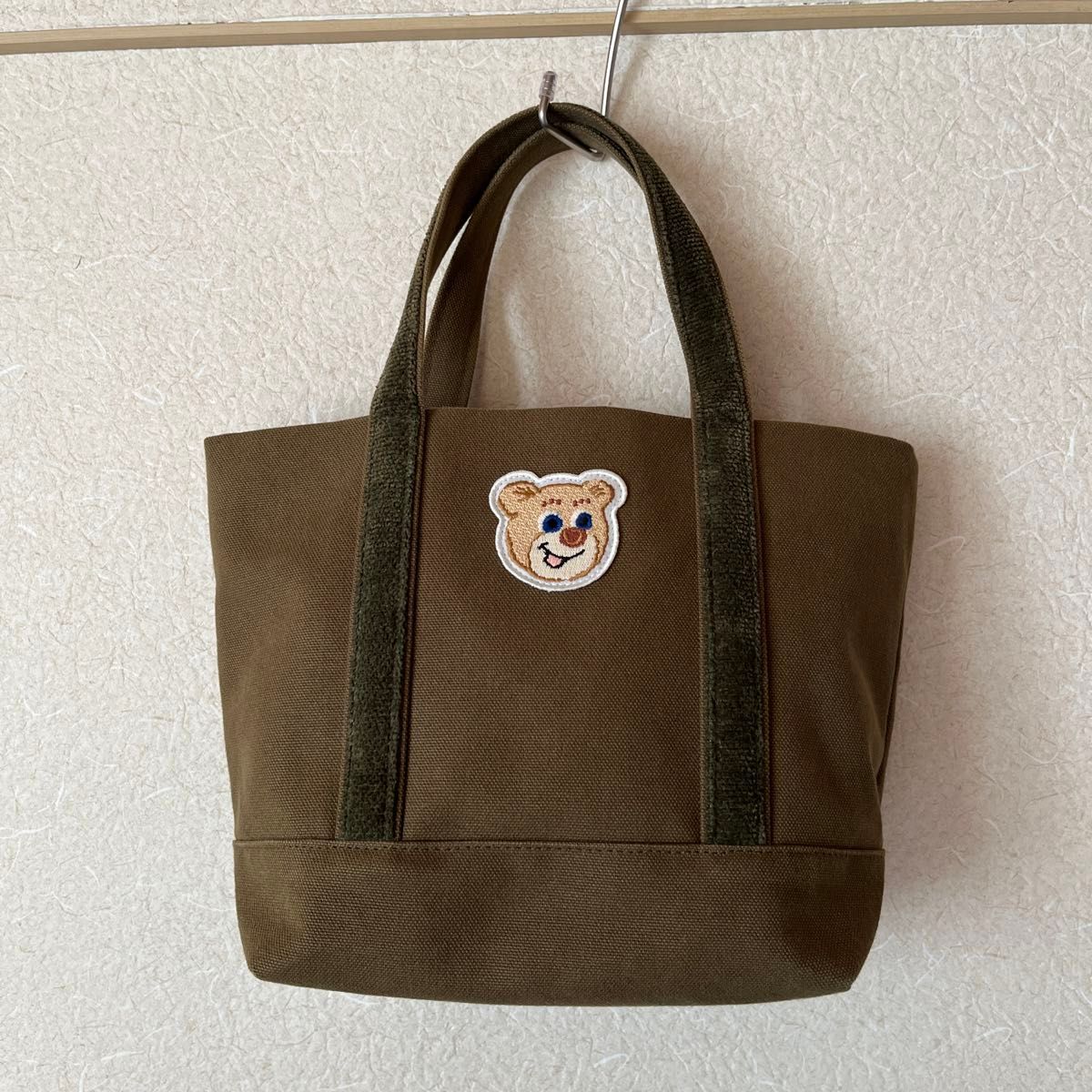フェイラー オールドテディ ワッペン トートバッグ Sサイズ カーキ