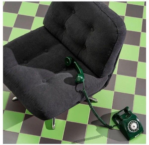 中古品 イケア DYVLINGE 一人掛け回転パーソナルチェア ブラック 中古