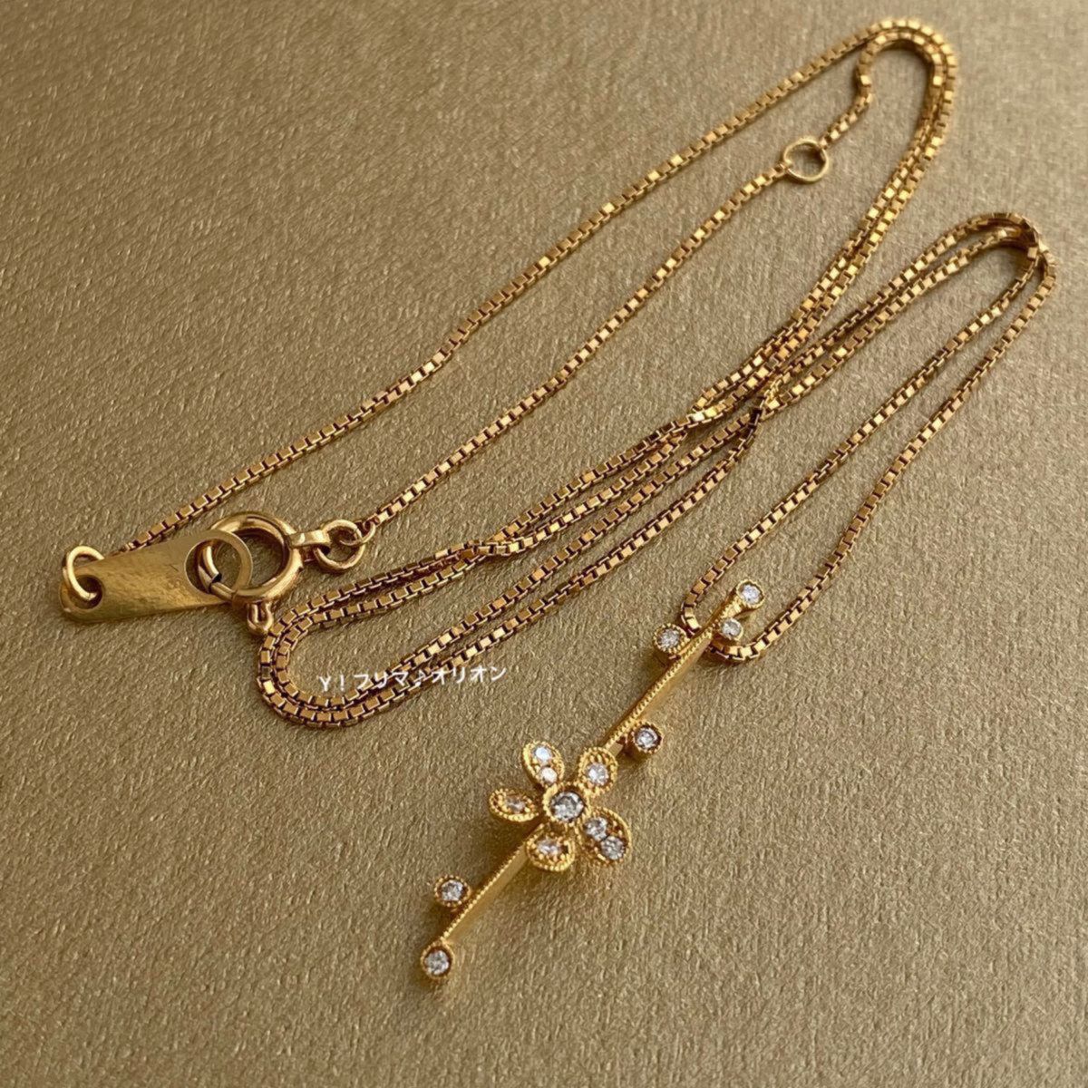 Abheri アベリ yoshinob ヨシノブ K18 ダイヤモンド フラワー 花