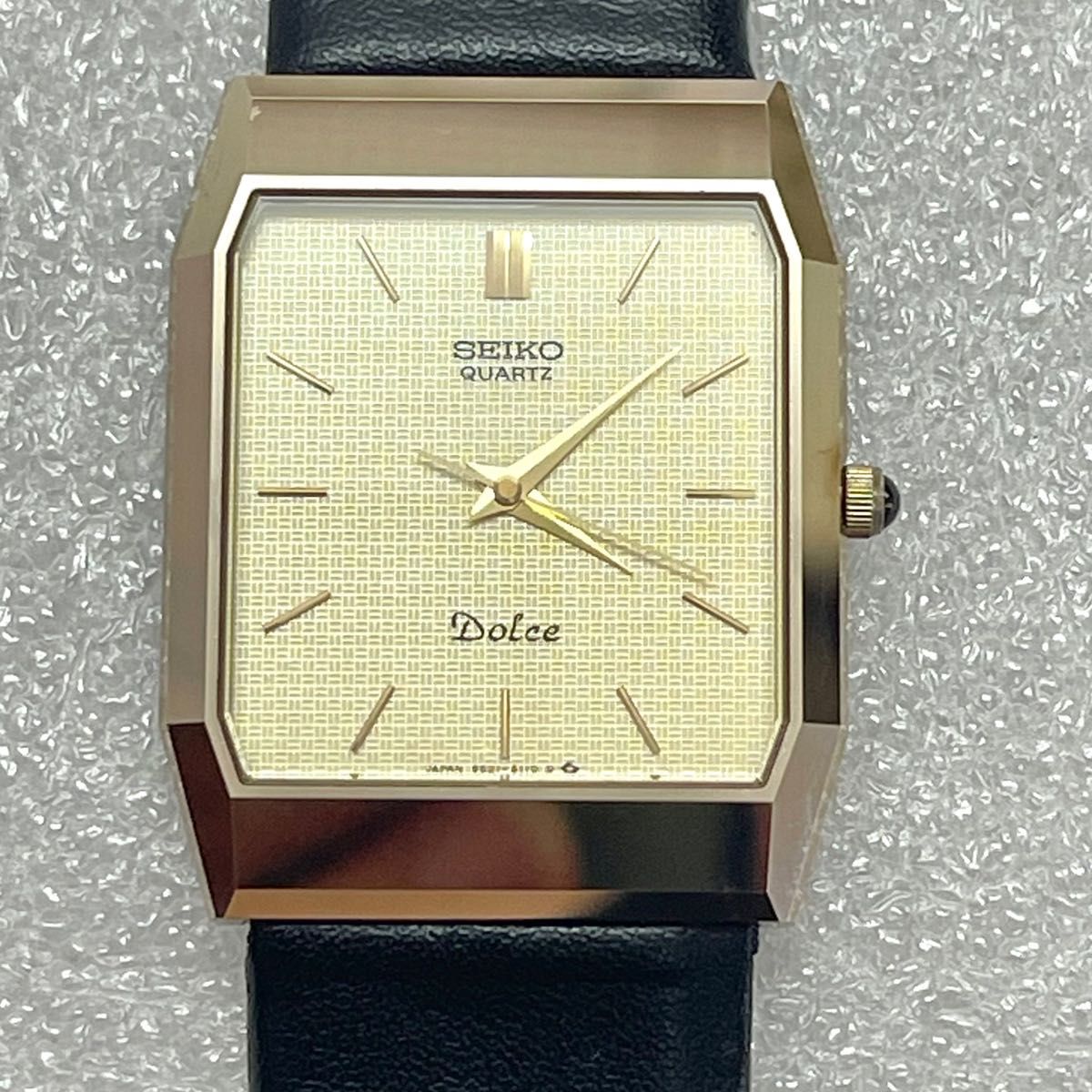 稼働 美品 SEIKO DOLCE 超硬型 クォーツ スクエア レクタンギュラー