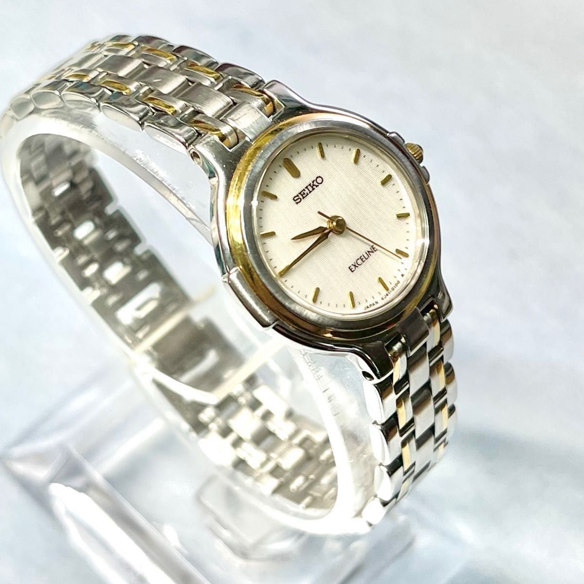 稼働 美品 SEIKO EXCELINE レディース腕時計 クォーツ 高級時計