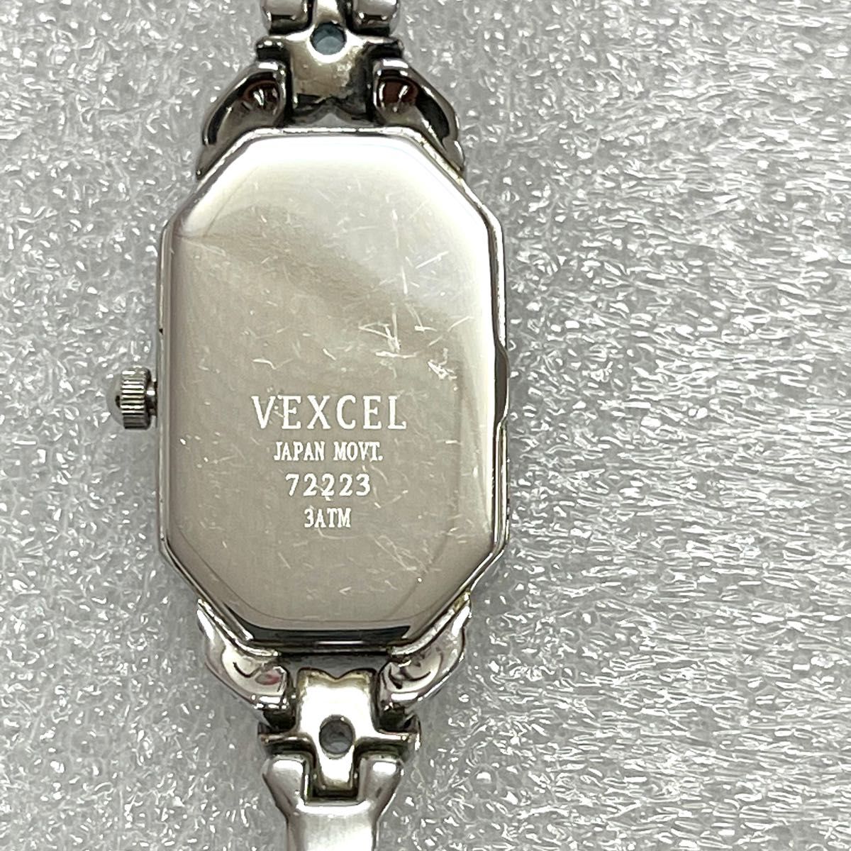 稼働 VEXCEL レディース腕時計 バングルウォッチ 石付き ハート 天然石
