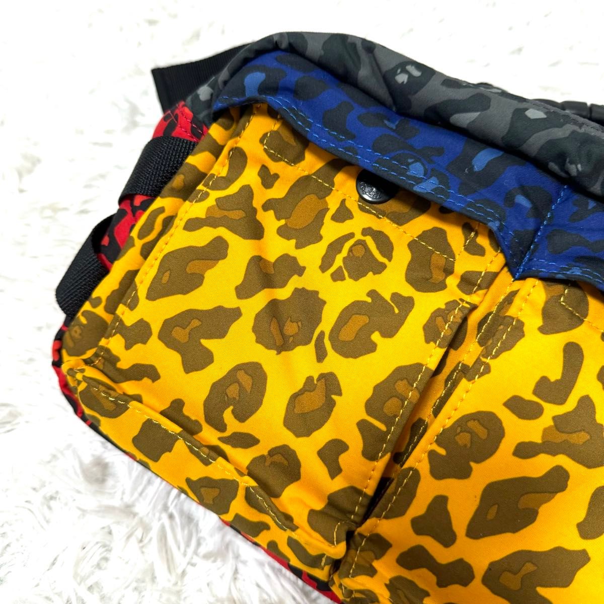 美品 激レア BAPE × PORTER レオパード クレイジー ボディバッグ