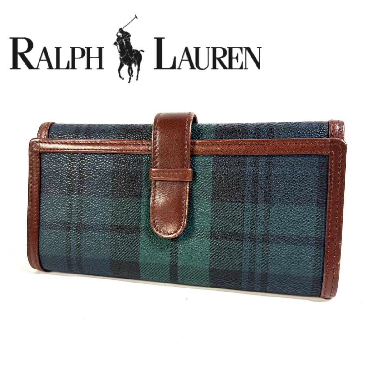 美品】Polo RALPH LAUREN ポロ ラルフローレン PVC レザー 長財布