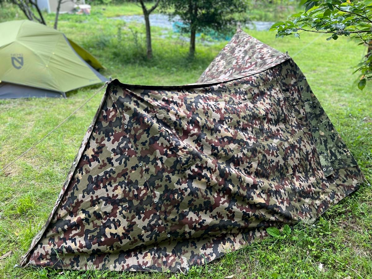 ドイツ軍 軍幕 ハーフシェルター2枚② パップテント 袋付 フレクター