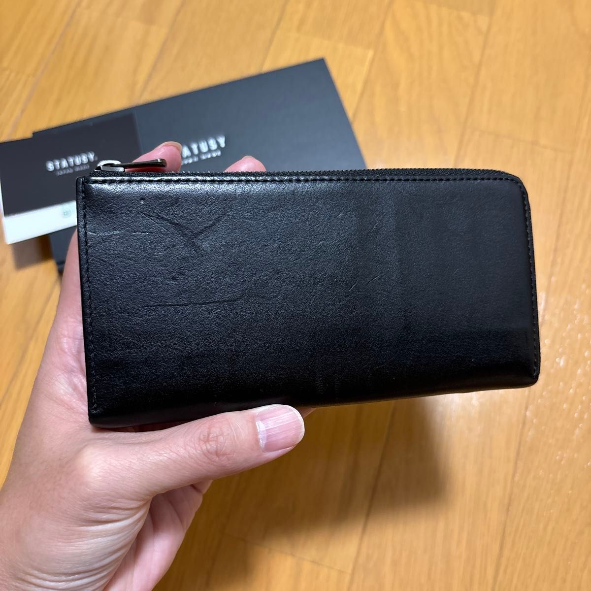 STATUSY il modo ZIP 日本製 L字ファスナー 本革 小さい長財布