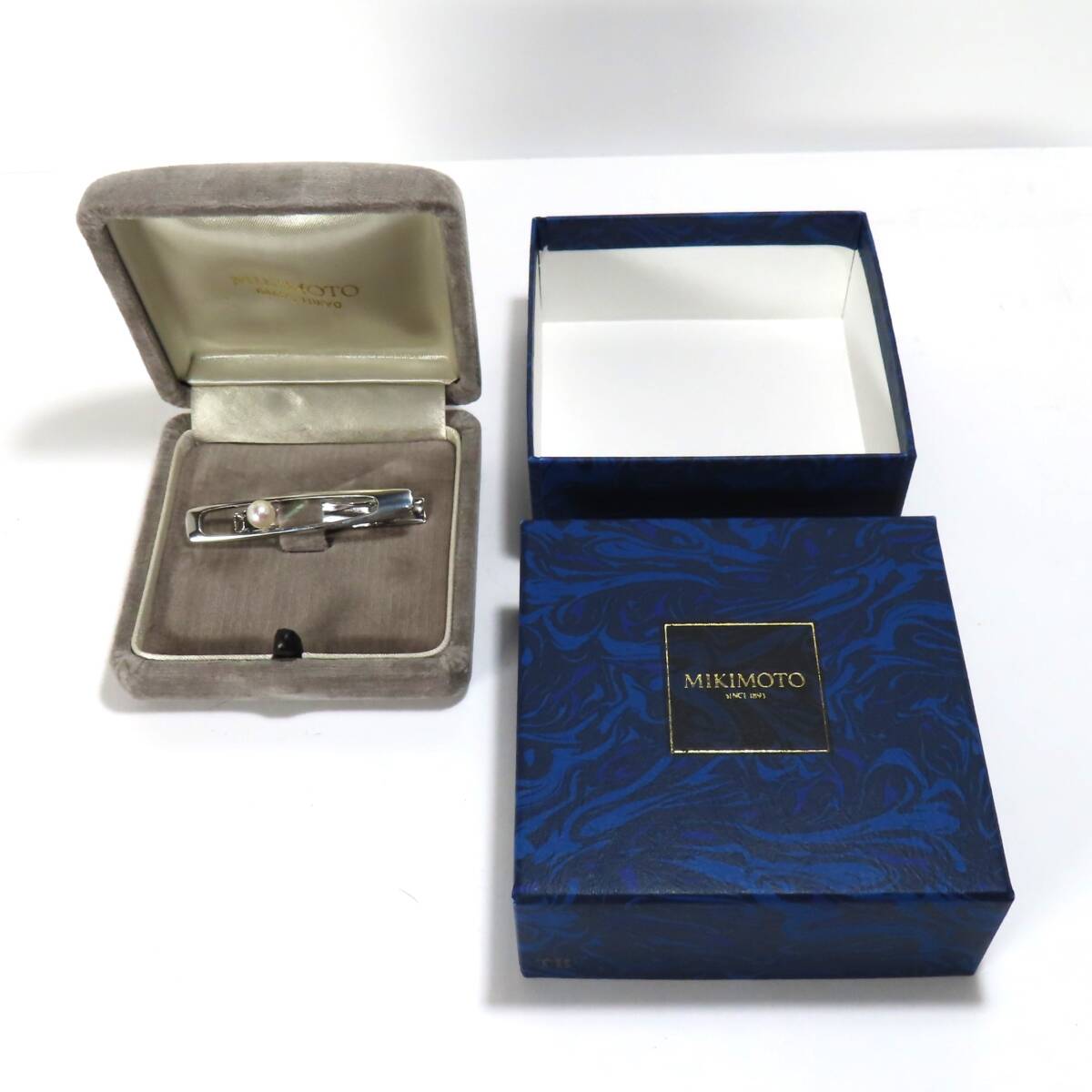 新品同様 美品 MIKIMOTO ミキモト 6 3mm玉 0真珠 パール ネクタイピン