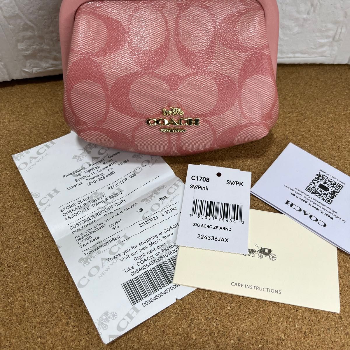 コーチがま口財布 C1708 SV/PK｜Yahoo!フリマ（旧PayPayフリマ）