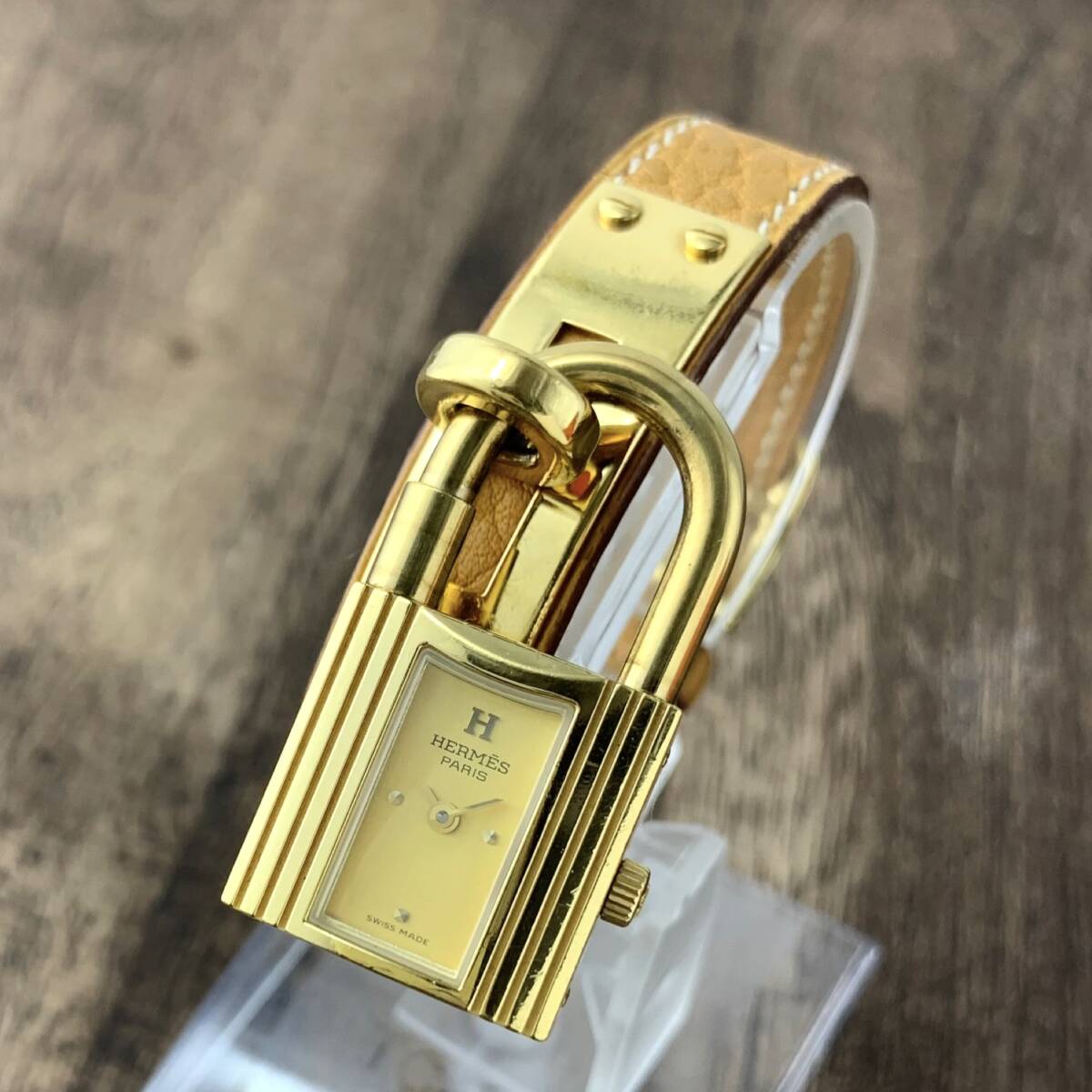 箱付＆保証書付 エルメス/HERMES ケリーウォッチ 南京錠 レディース
