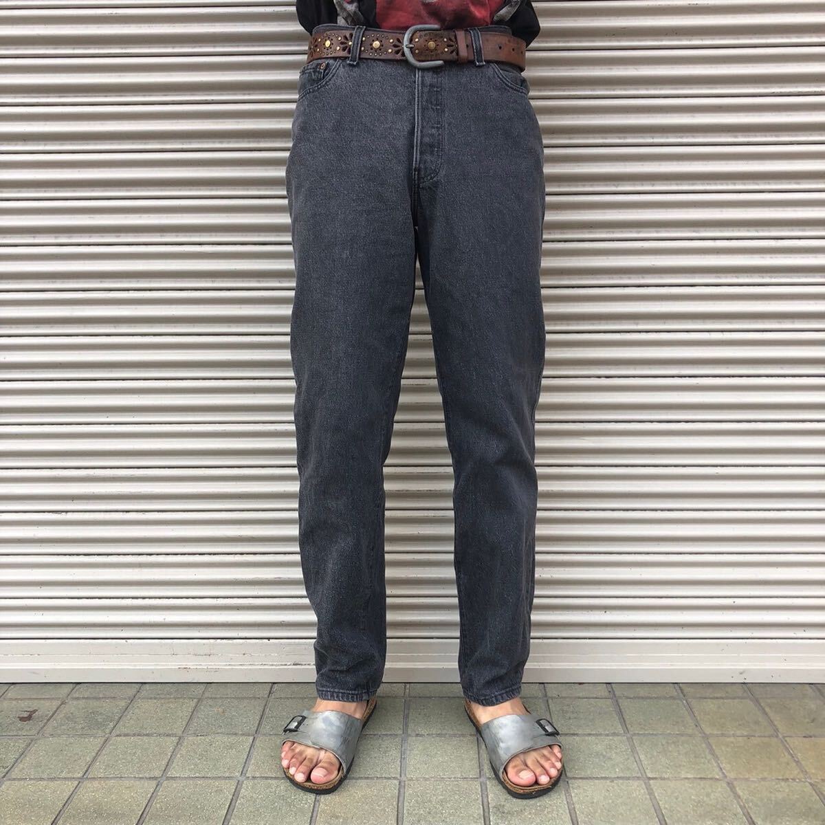 希少 80s Levi's 17501 5657 先染め ブラックデニム ジーンズ