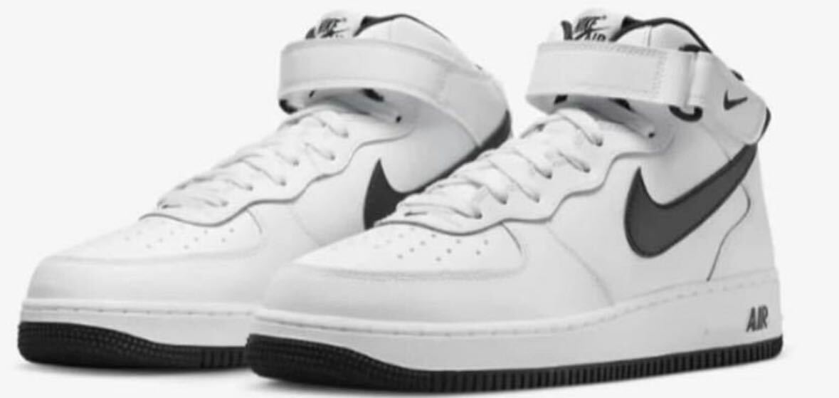 即決27cm NIKE AIR FORCE 1 MID '07 DV0806-101 WHITE/BLACKナイキ