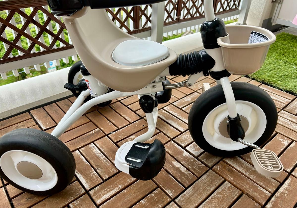 ides 折りたたみおさんぽコンポ ベージュ 折りたたみ 三輪車｜Yahoo