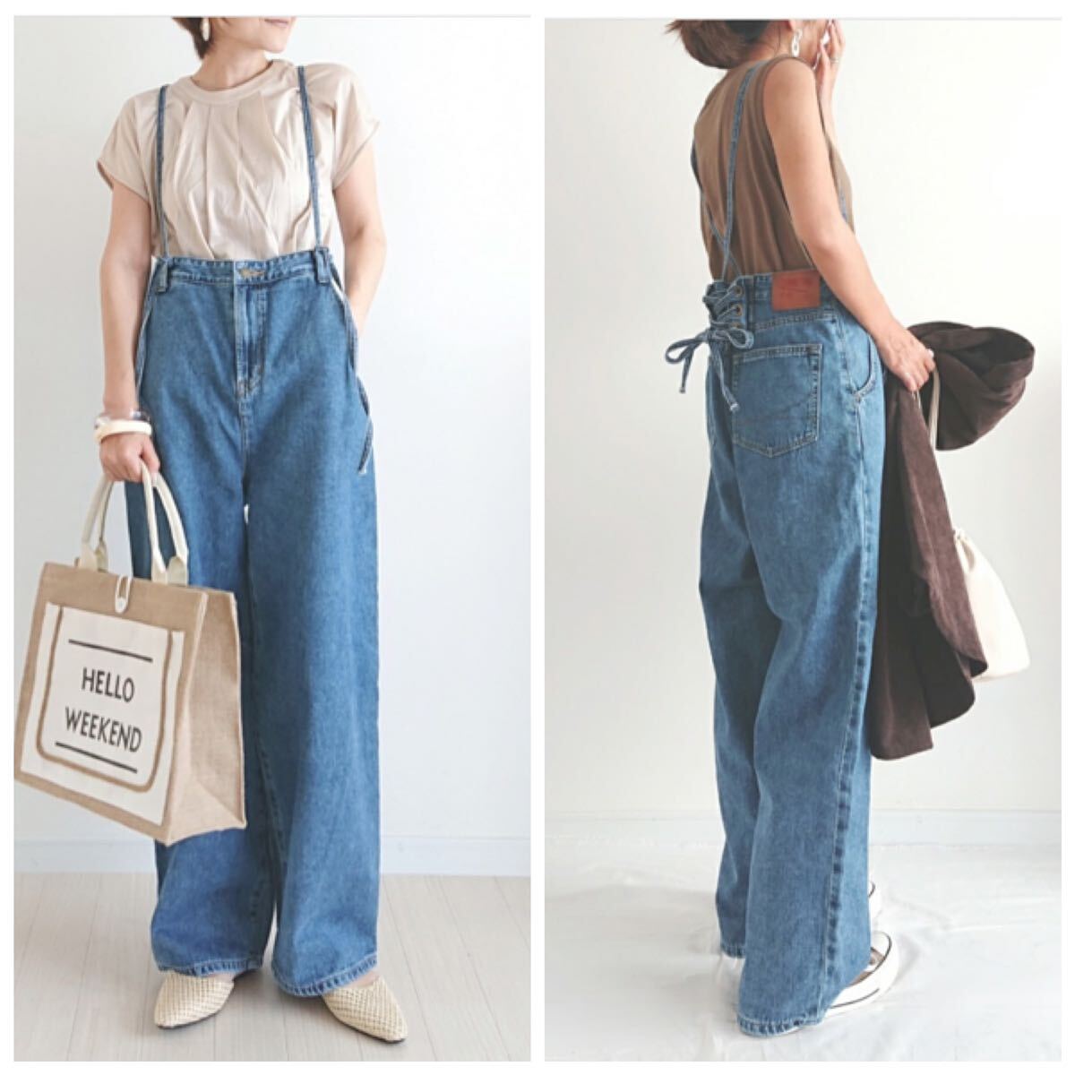美品 フリークスストア サムシング something レースアップ デニム