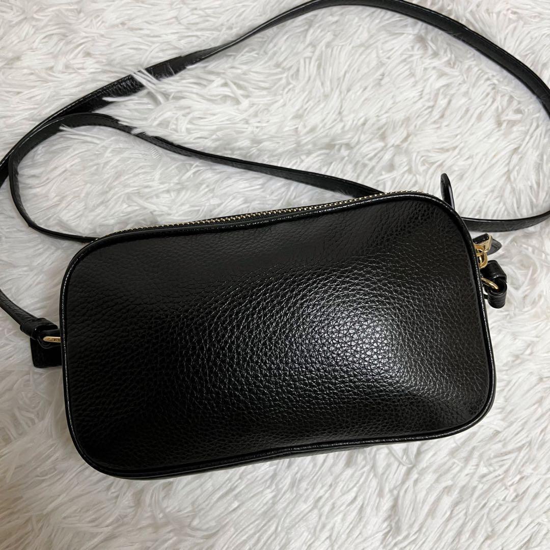 美品】COACH コーチ ショルダーバッグ オールレザー ブラック 2層