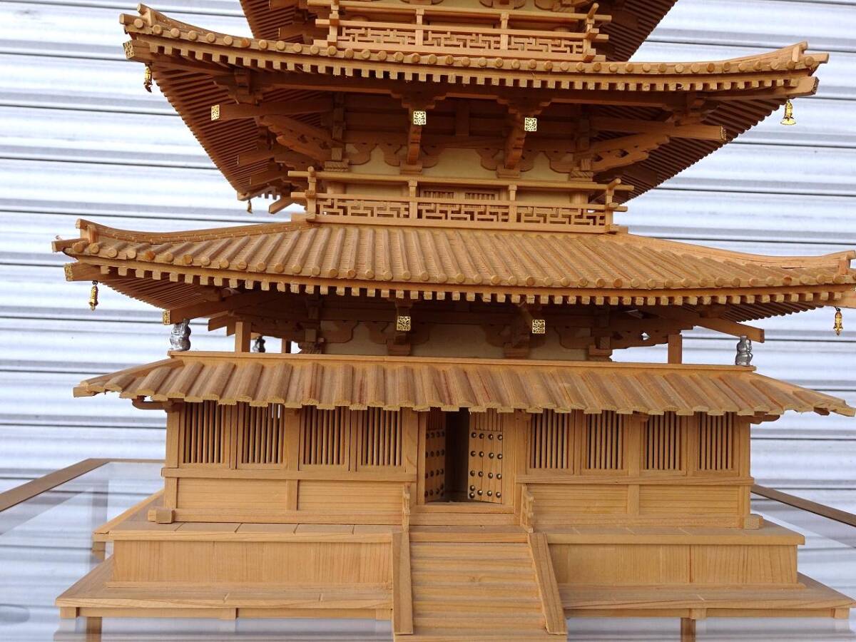 Yahoo!オークション - （Nz072965）IMAI製 1/40 木工模型 法隆寺 五重