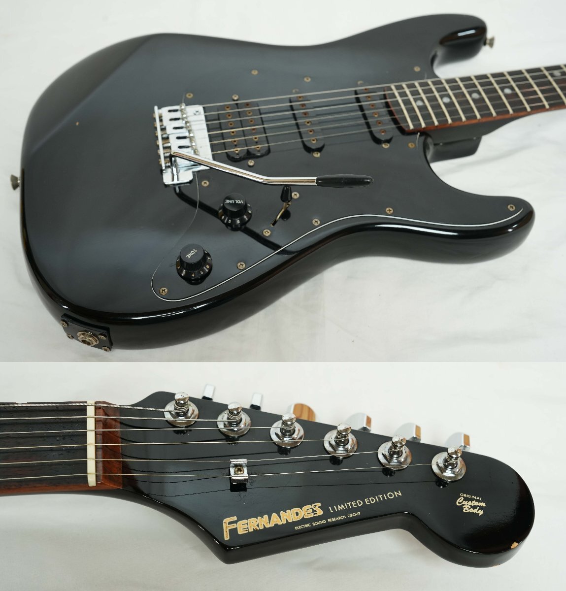 Yahoo!オークション - FERNANDES FST SSH BLACK ストラトキャスター A