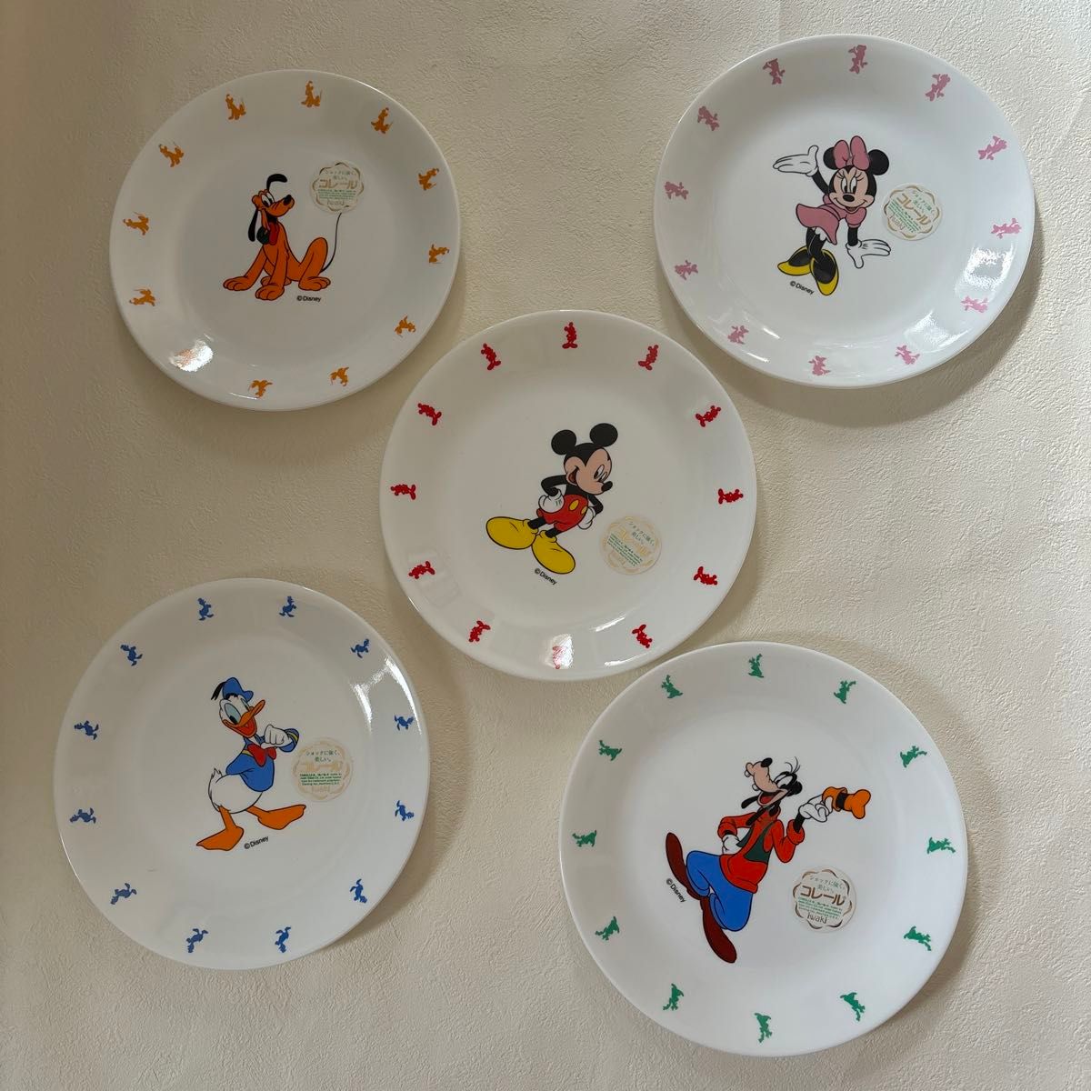 CORELLE コレール ディズニーキャラクタープレート 中皿5枚セット