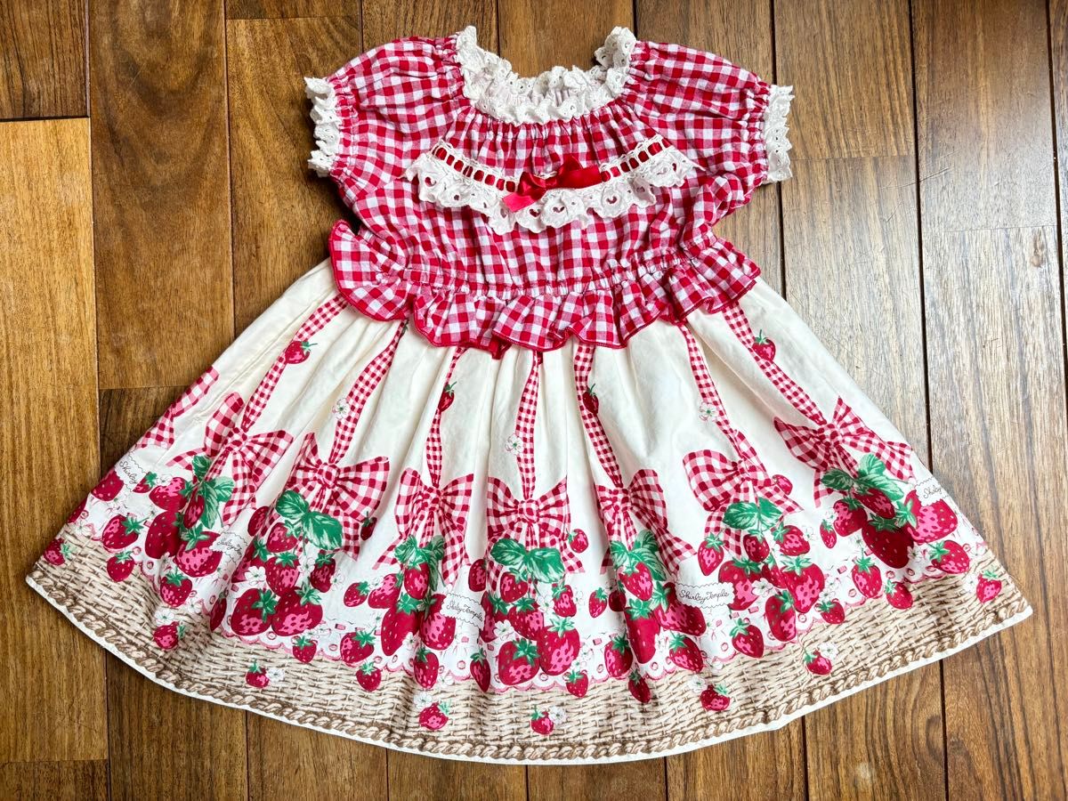 ♡New シャーリーテンプル いちごバスケット 160 ワンピース Arrival