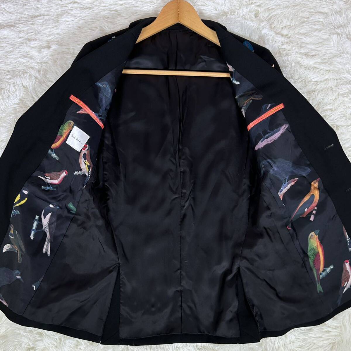 極美品】Paul Smith ポールスミス テーラードジャケット フェザー柄