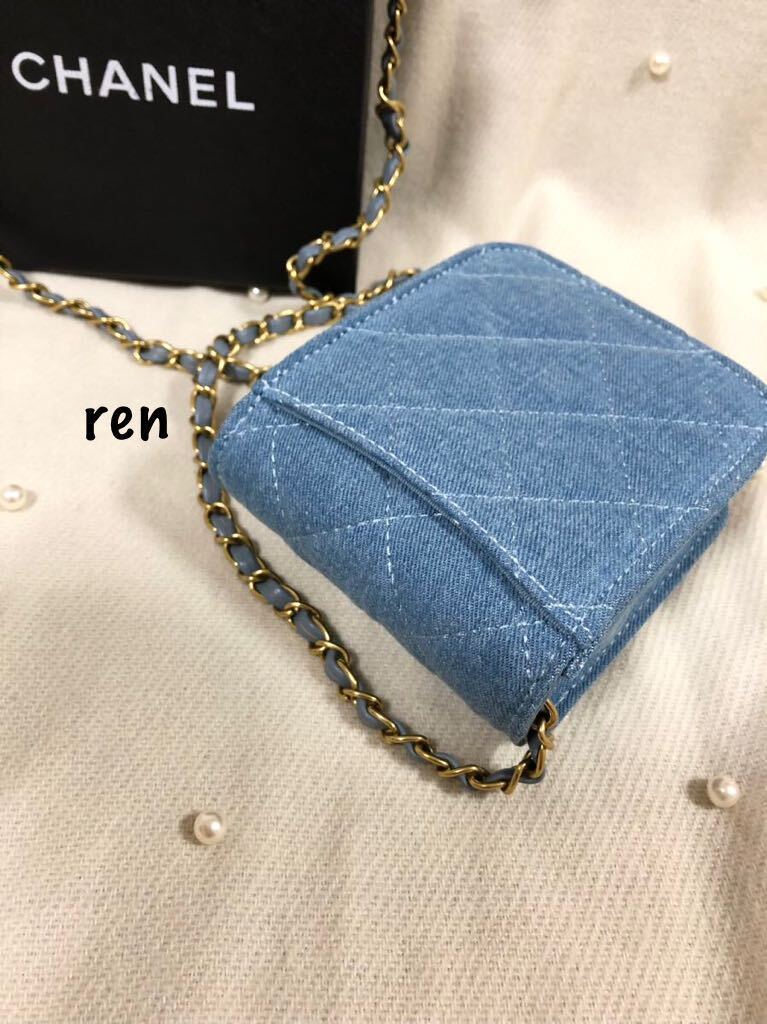 新品 CHANEL シャネル ノベルティ デニム ショルダーバッグ ミニバッグ