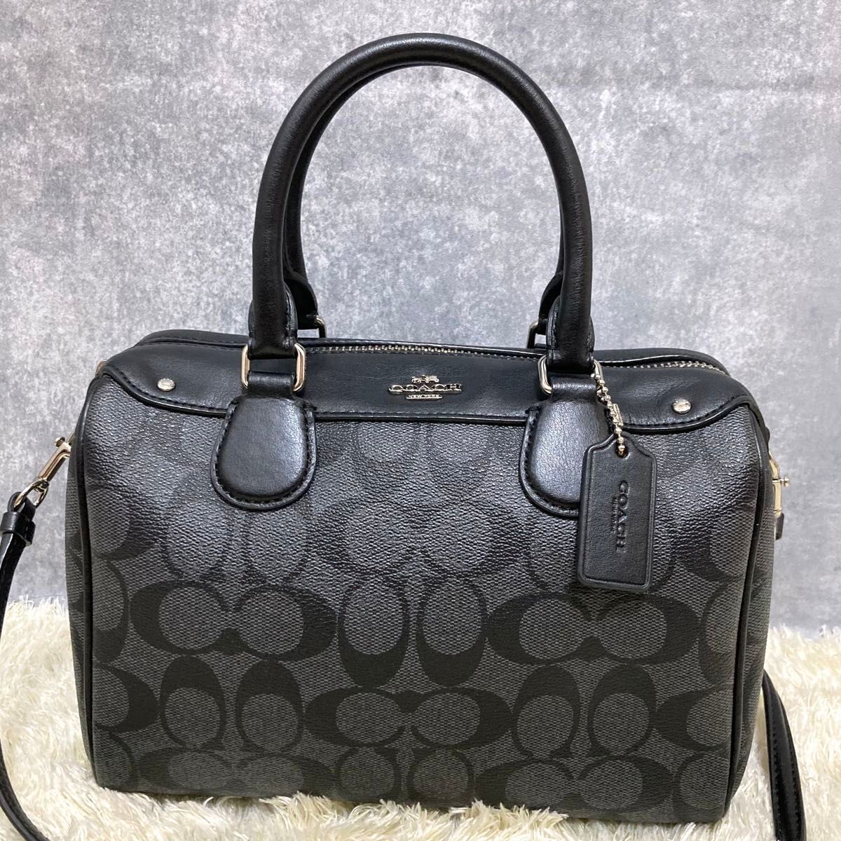 極美品】COACH コーチ ショルダーバッグ ベネット レザー PVC グレー