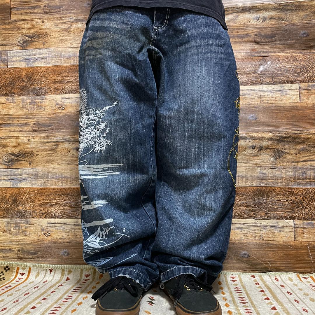 DOGTOWN ドッグタウン バギーデニム ジーンズ ジーパン Gパン w32 刺繍