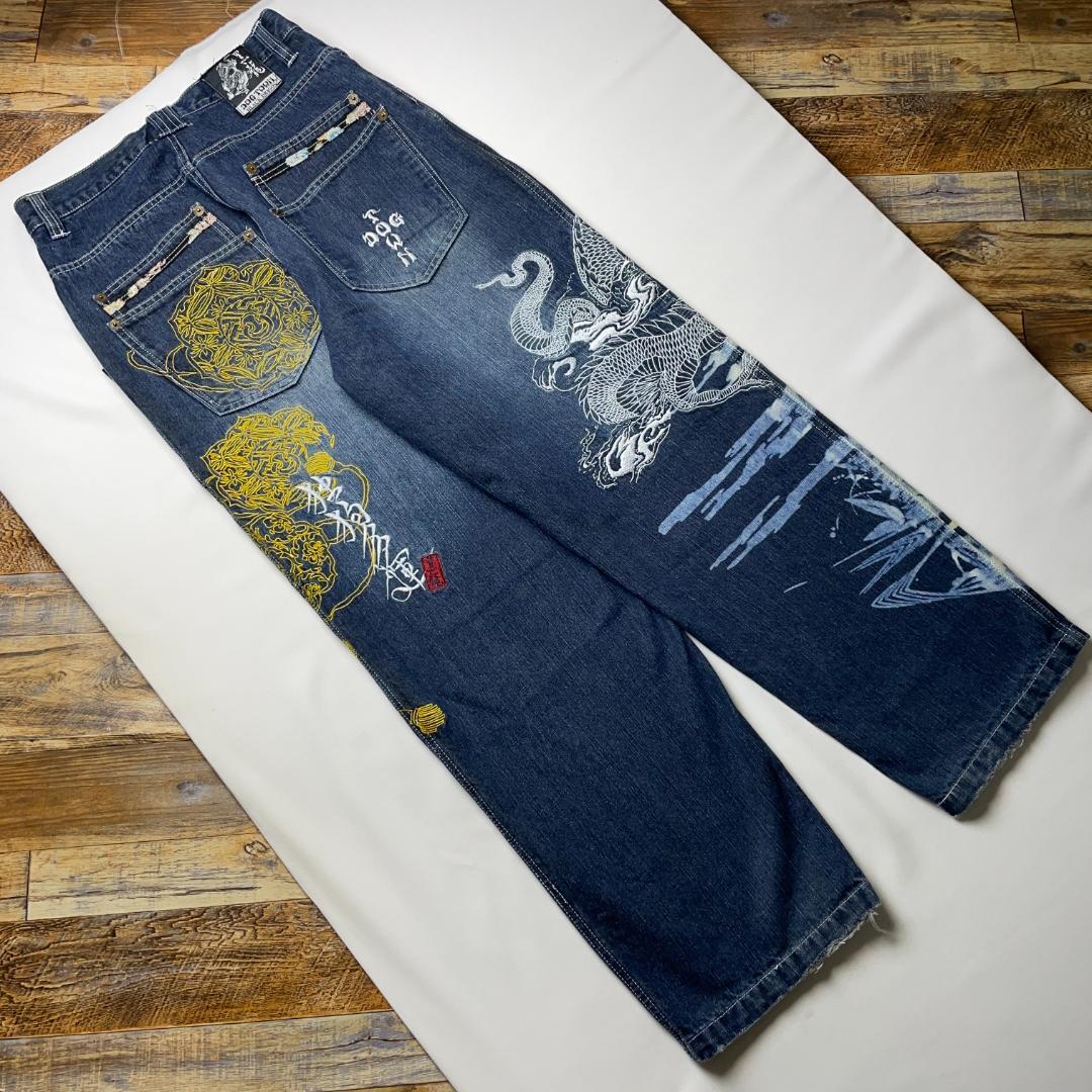 DOGTOWN ドッグタウン バギーデニム ジーンズ ジーパン Gパン w32 刺繍