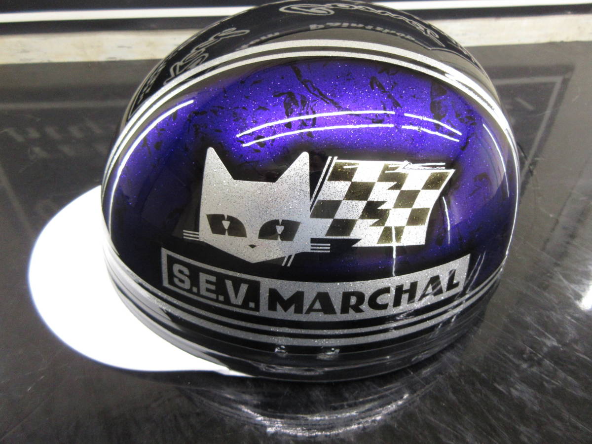 未使用S.E.V. MARCHAL 三つボタン パープル・ブラック コルク半