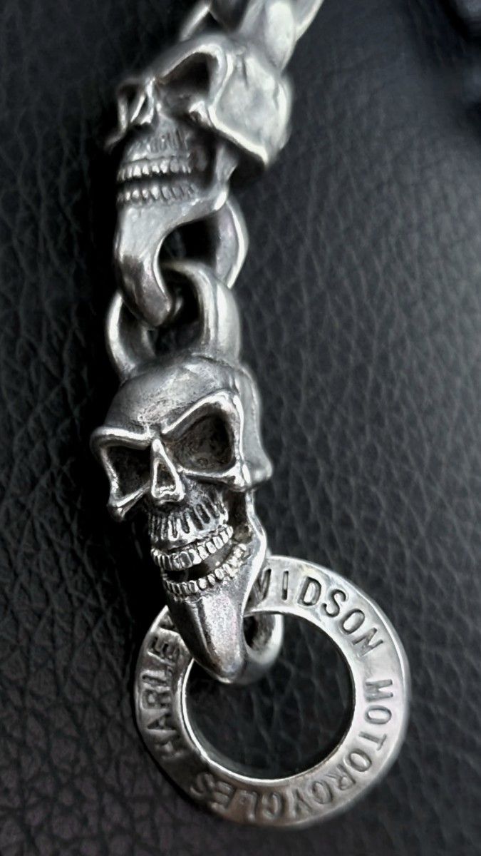 ハーレーダビッドソン Harley davidson 刻印入り シルバー925 スカル 8