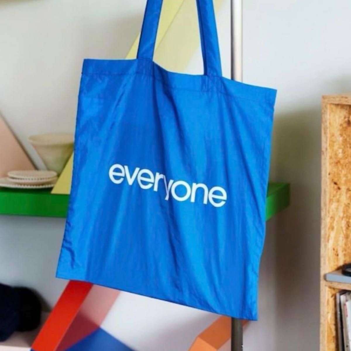 everyone nylon ナイロン logo tote bag BLUE｜Yahoo!フリマ（旧PayPay