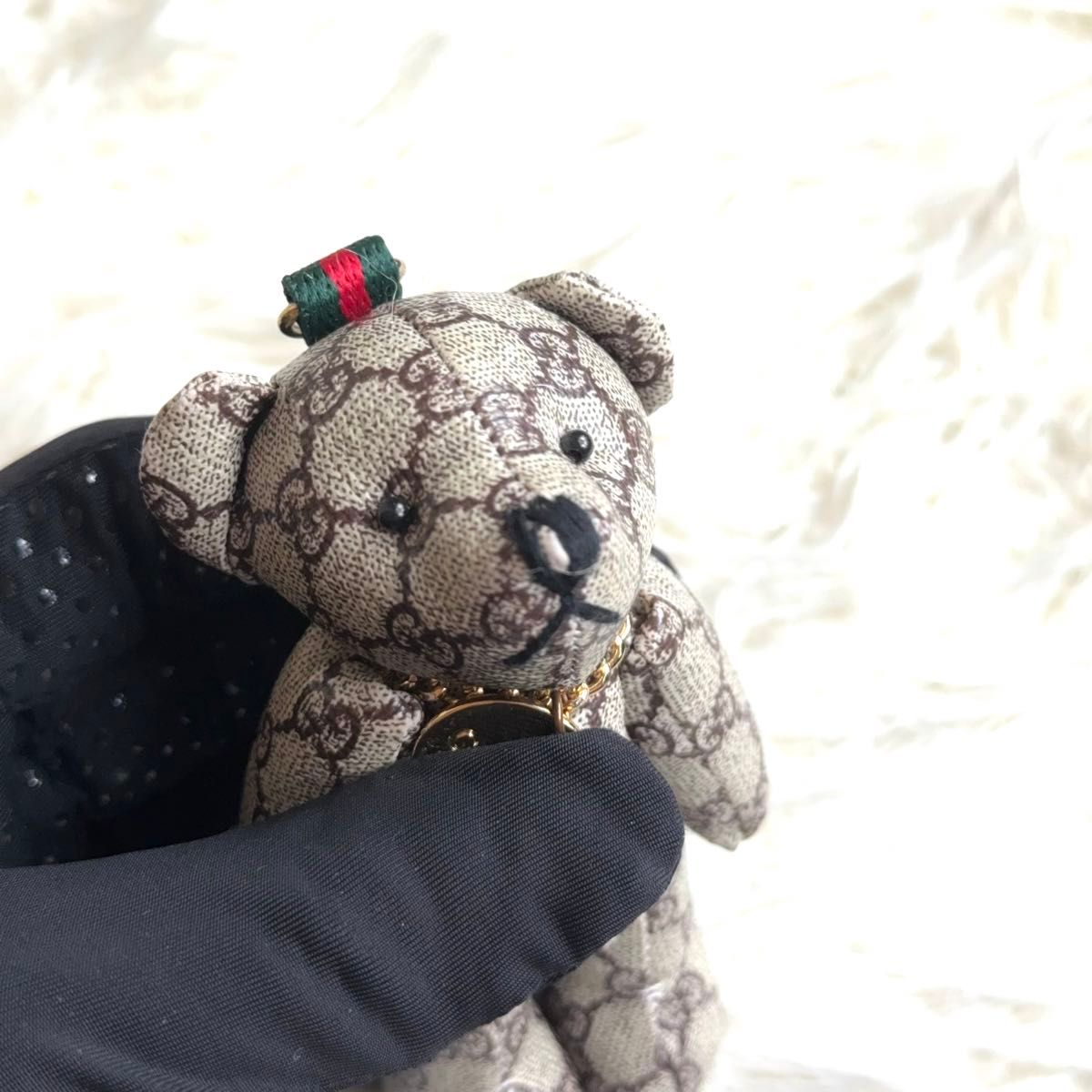 ≫希少品≪ / GUCCI グッチ GGスプリームテディベアキーチャーム
