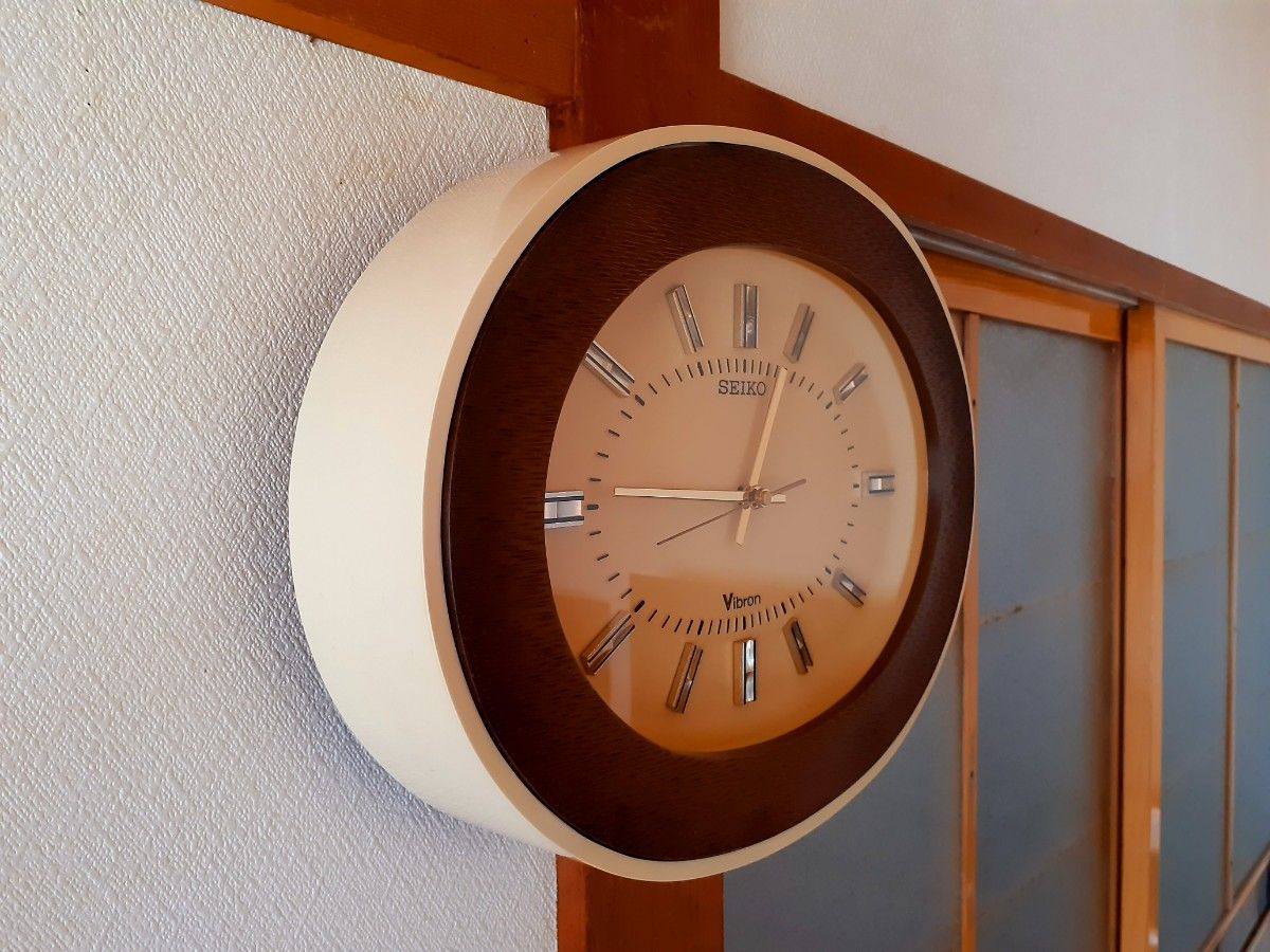 70's SEIKO 掛け時計 ミッドセンチュリー ビンテージ レトロ vibron