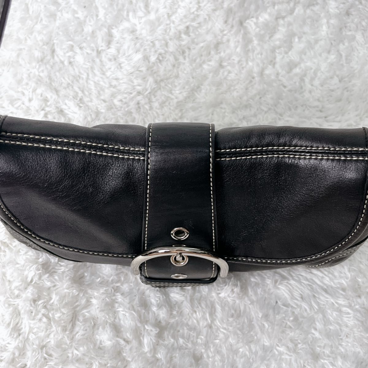 極美品 コーチ coach ソーホー ワンショルダーバッグ ブラック レザー