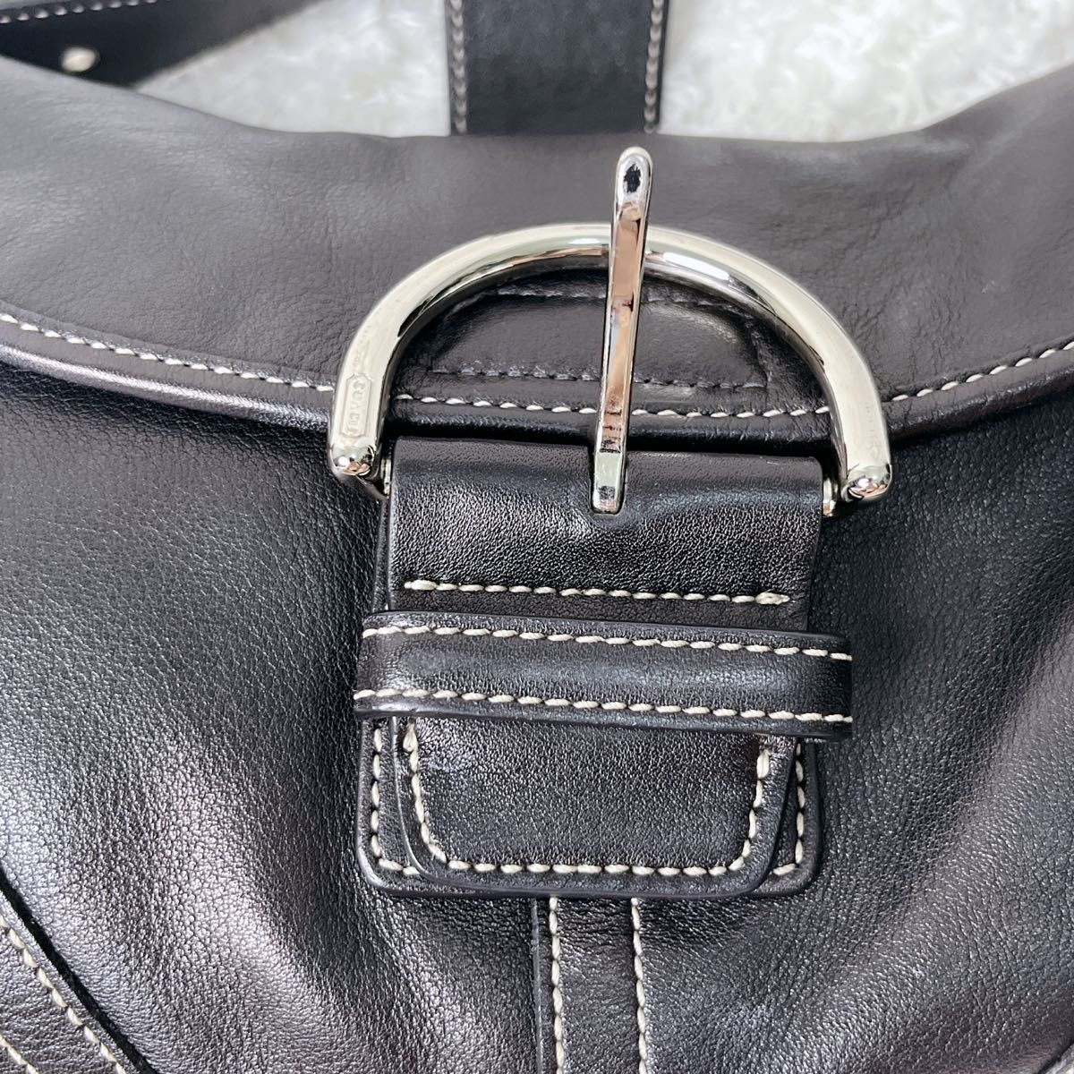 極美品 コーチ coach ソーホー ワンショルダーバッグ ブラック レザー